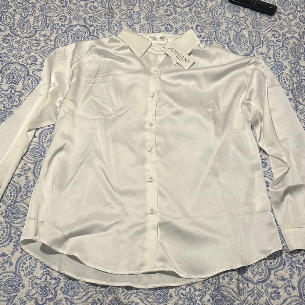 Gant Ivory Satin Shirt
